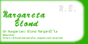 margareta blond business card